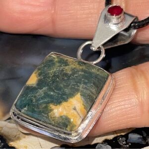 Small Ocean Jasper Pendant 1 3/8”